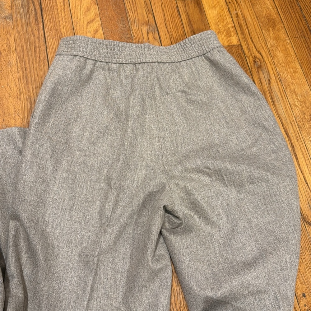 Wilfred Aritzia easy wide leg trouser pant WOOL CASHMERE blend gray melange 6 - Picture 4 of 7